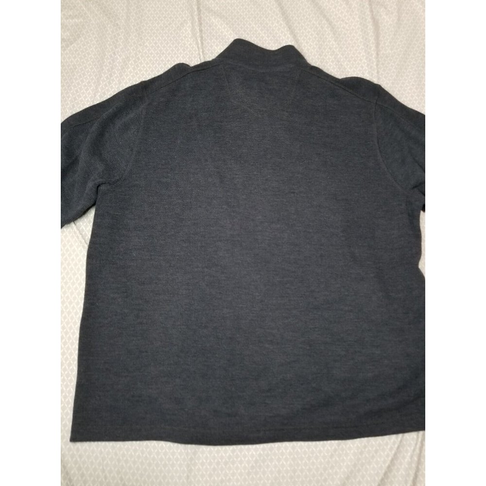 Eddie Bauer Shirt Mens XL Long Sleeve Quarter Zip Pullover Sweater Blue - Picture 7 of 8